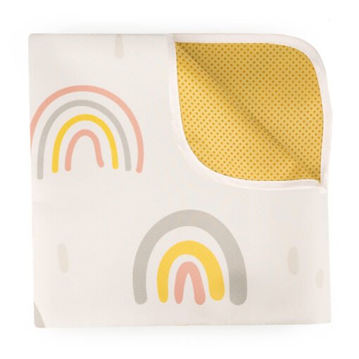 Baby Splat Floor Mat for Under High Chair - Rainbow Print - Image 6