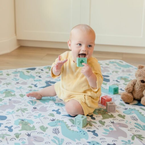 Baby Splat Floor Mat for Under High Chair - Dinosaur Print - Image 3